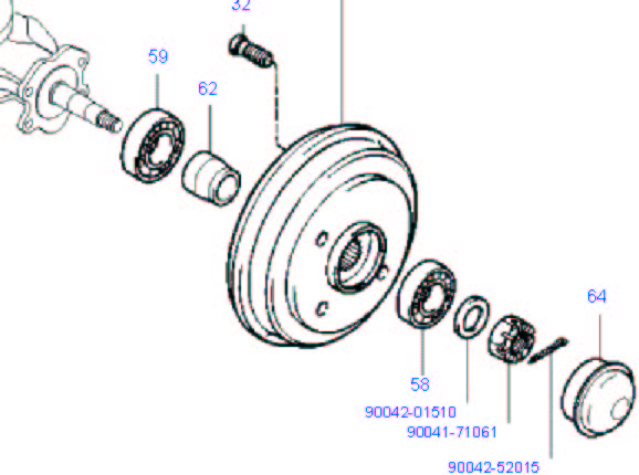 Kiessetz & Schmidt Onlineshop - Wheel bearing rear Sirion - Yrv